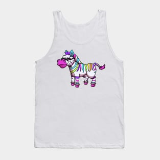 Cool Colorful Zebra Tank Top